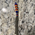 Beaded n leather keychain 5