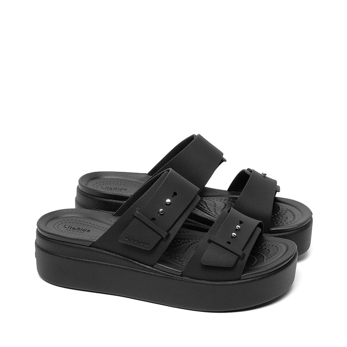 CROCS-BROOKLYN BUCKLE LOW WEDGE - available at RUBINO