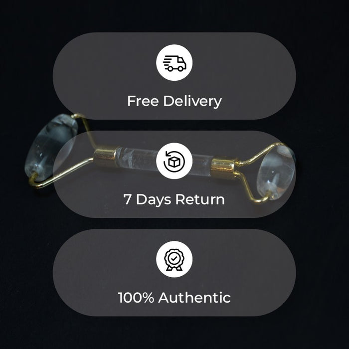 Clear Quartz Face Roller – Radiate with Purity and Clarity