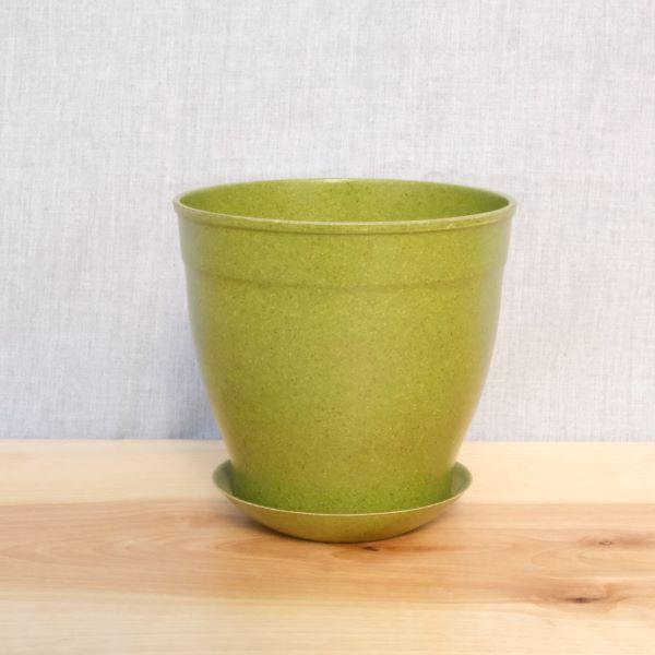 Avocado Color Nova 5 inch EcoForms Planter and Saucer