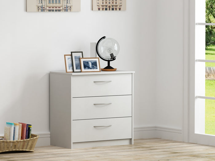 Finch EB108738A White Three Drawer Chest