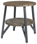 Haffenburg T827-6 Medium Brown Round End Table