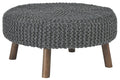 Jassmyn A3000216 Charcoal Oversized Accent Ottoman