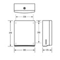 Metlam Antimicrobial ANMB Paper Towel Dispenser Rounded Fascia