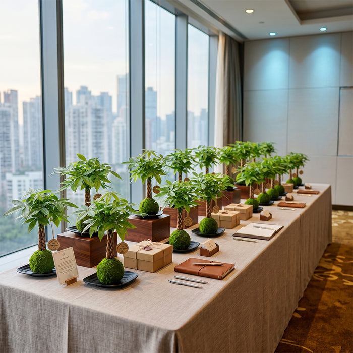 Money Tree Kokedama Gift for Business Events, Community Gifts
