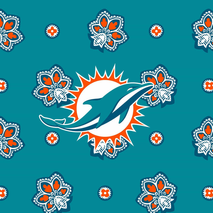 NFL Clear Small Belt Bag-Aqua/Orange Bandana with Miami Dolphins-Image 3-Vera Bradley