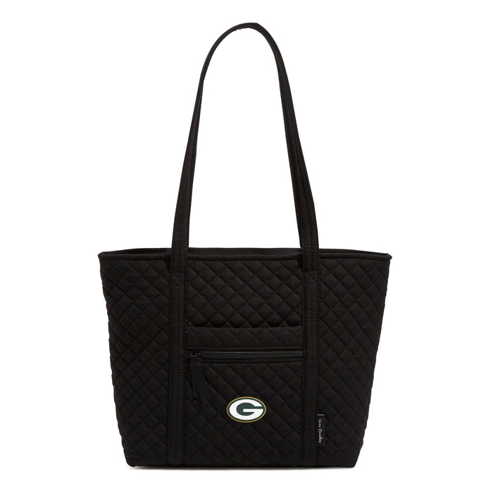 Small Vera Tote-Black with Green Bay Packers-Image 1-Vera Bradley