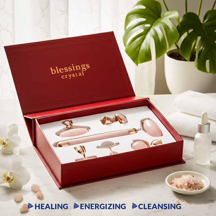 Rose Quartz Face Roller Kit