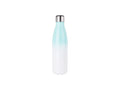 Sublimation 17oz/500ml Stainless Steel Cola Shaped Bottle (Gradient Color White&Green)