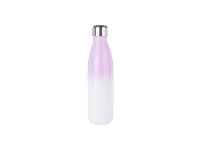 Sublimation 17oz/500ml Stainless Steel Cola Shaped Bottle (Gradient Color White&Purple)