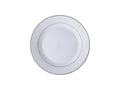 Sublimation 8inch Rim Plate w/ Silver Rim