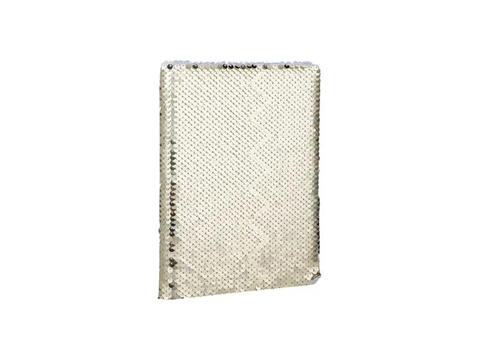 Sublimation A5 Sequin Notebook (Gold W/ White)