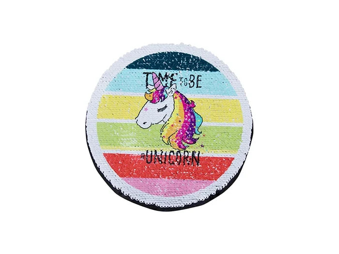 Sublimation Flip Sequins Adhesive (Round, Black W/ White)