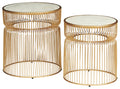 Vernway A4000250 WhiteGold Finish Accent Table Set 2CN